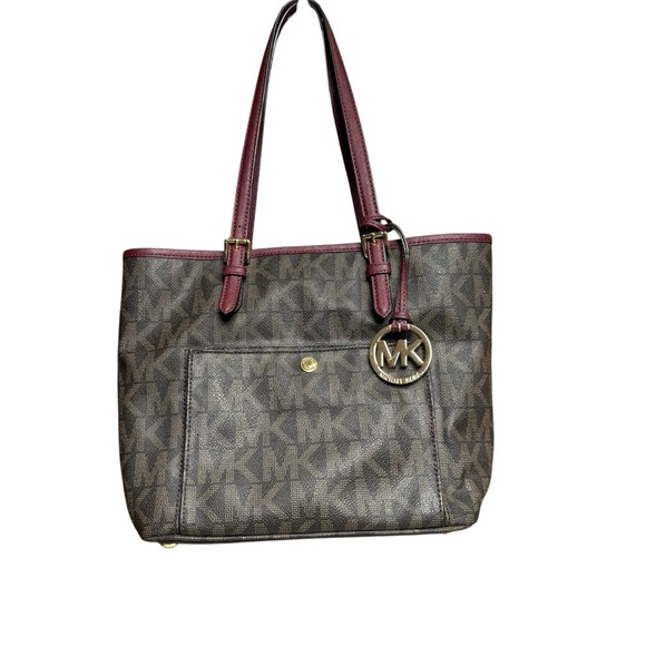 Michael Kors Brown Tote Bag with complimentary accordion wallet - Picture 1 of 11